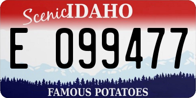 ID license plate E099477