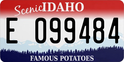 ID license plate E099484