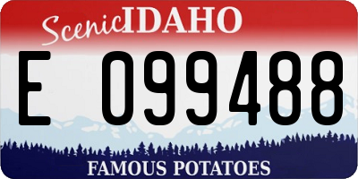 ID license plate E099488