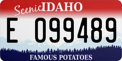 ID license plate E099489