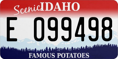 ID license plate E099498