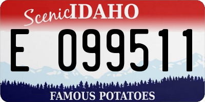 ID license plate E099511