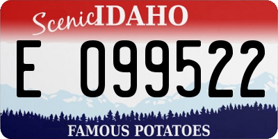 ID license plate E099522