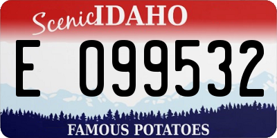 ID license plate E099532