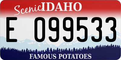 ID license plate E099533