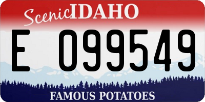 ID license plate E099549