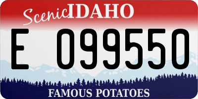 ID license plate E099550