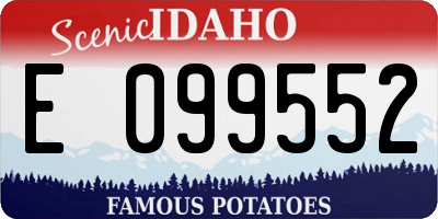 ID license plate E099552