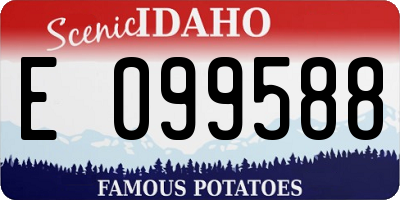 ID license plate E099588
