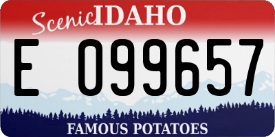 ID license plate E099657