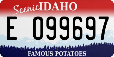 ID license plate E099697