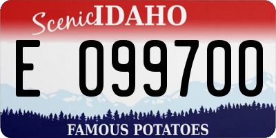 ID license plate E099700