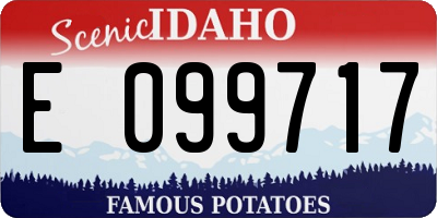 ID license plate E099717