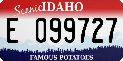 ID license plate E099727
