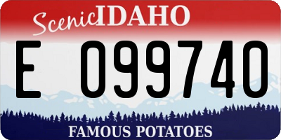 ID license plate E099740
