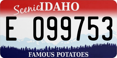 ID license plate E099753
