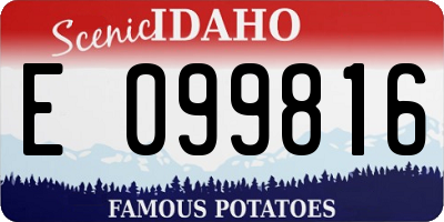 ID license plate E099816