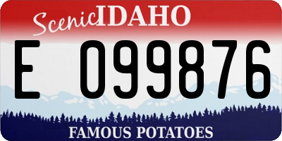 ID license plate E099876