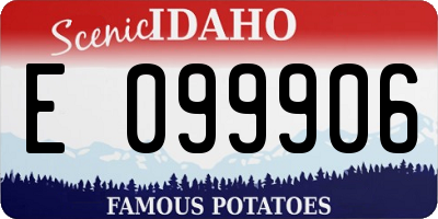 ID license plate E099906