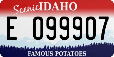ID license plate E099907