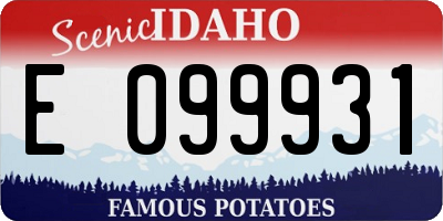 ID license plate E099931