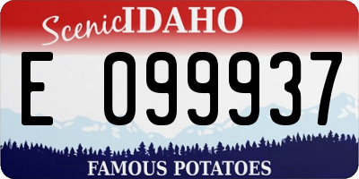 ID license plate E099937