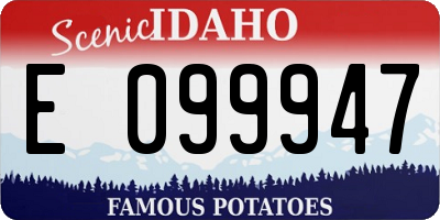 ID license plate E099947