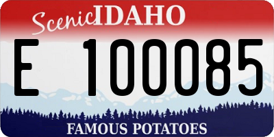 ID license plate E100085