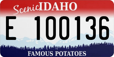 ID license plate E100136