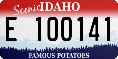 ID license plate E100141