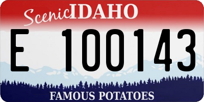 ID license plate E100143