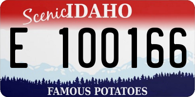ID license plate E100166