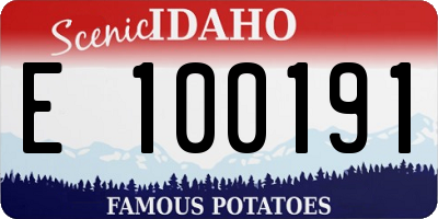 ID license plate E100191
