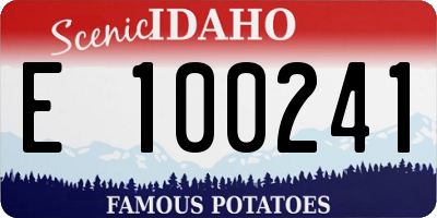 ID license plate E100241