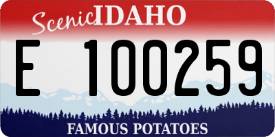ID license plate E100259