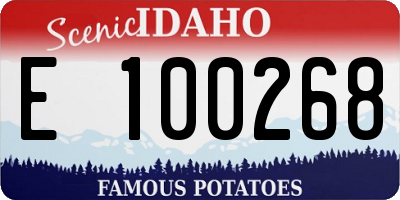ID license plate E100268