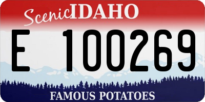 ID license plate E100269