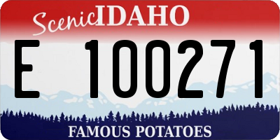 ID license plate E100271