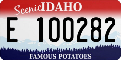 ID license plate E100282