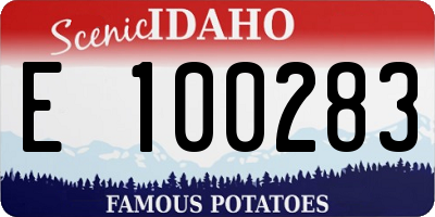ID license plate E100283