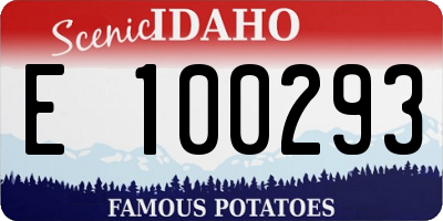 ID license plate E100293