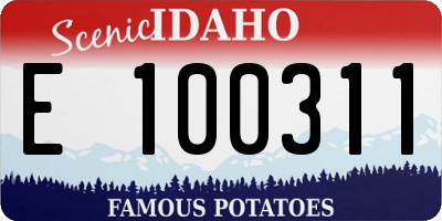 ID license plate E100311