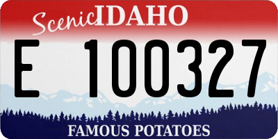 ID license plate E100327