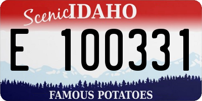 ID license plate E100331