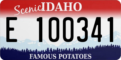 ID license plate E100341