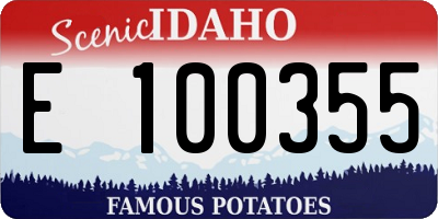 ID license plate E100355