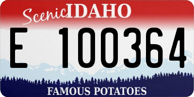 ID license plate E100364