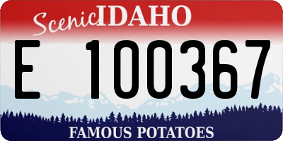 ID license plate E100367