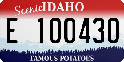 ID license plate E100430