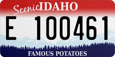 ID license plate E100461